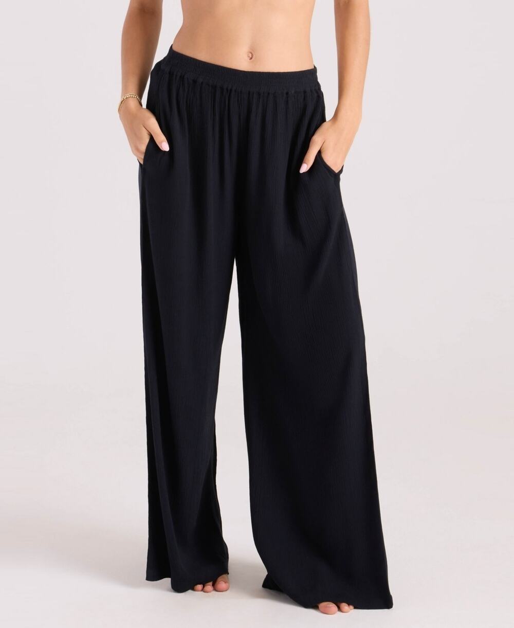 Volcom Women's Stoneshine Junkie Pull-On Cover-Up Pants Black Size M 3073